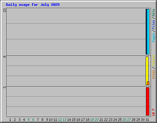 Daily usage for July 2025