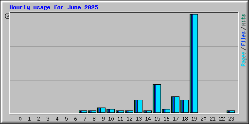 Hourly usage for June 2025