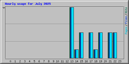 Hourly usage for July 2025
