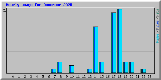 Hourly usage for December 2025